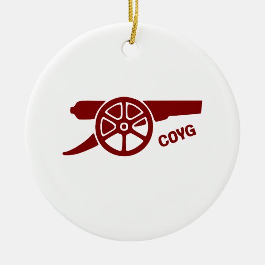 Come On You Gunners COYG Keramik Ornament (Vorne)