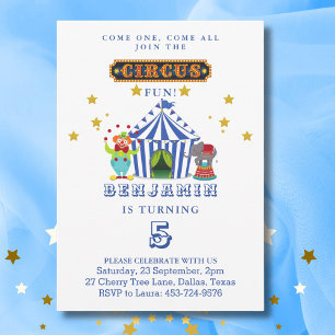 Come one Come All Big Top Circus Geburtstagsparty Einladung