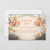 Come One Come All Circus Birthday Dankeskarte (Vorderseite)