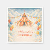 Come One Come All Circus Birthday Serviette (Vorderseite)