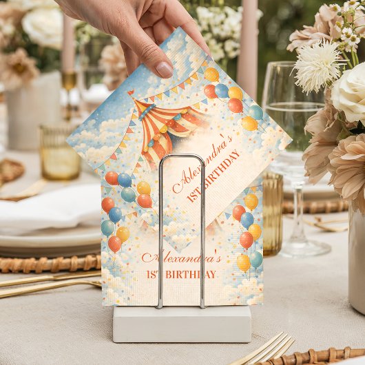 Come One Come All Circus Birthday Serviette