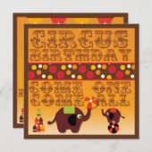 Come one Come All Circus - Einladungen zum Geburts (Vorne/Hinten)