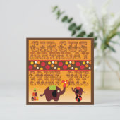 Come one Come All Circus - Einladungen zum Geburts (Stehend Vorderseite)