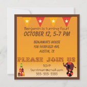 Come one Come All Circus - Einladungen zum Geburts (Rückseite)