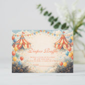 Come One Come All Diapper Raffle Begleitkarte (Stehend Vorderseite)