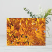 Come One kommen alle Einladungen Herbst Blätter Go (Stehend Vorderseite)