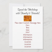 Come One kommen alle Einladungen Herbst Blätter Go (Rückseite)