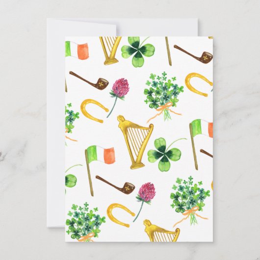 Come Share the Luck St. Patrick's Day Party Einladung (Rückseite)