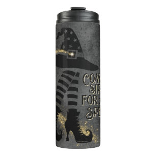 Come Sip (Sit) für einen Zauber, der ein schwarzer Thermosbecher