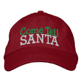 Come Tell SANTA ... ; ) Cap by SRF Bestickte Baseballkappe (Vorderseite)