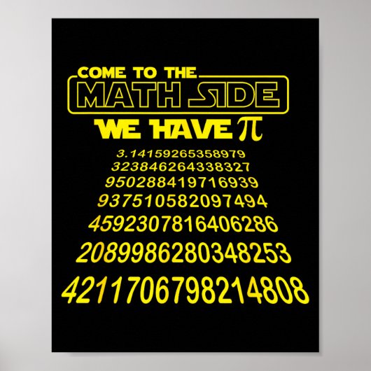 Come To The Math Side We Have Symbol Funny E Day S Poster (Vorne)