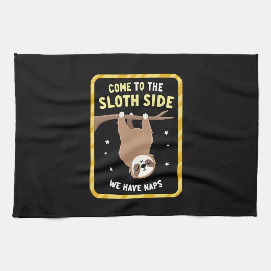 Come To The Sloth Side T-Shirt - Funny Sloth Pun ( Geschirrtuch (Horizontal)