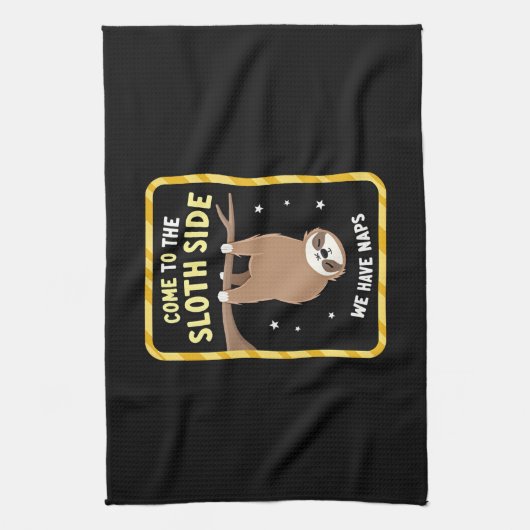 Come To The Sloth Side T-Shirt - Funny Sloth Pun ( Geschirrtuch (Vertikal)