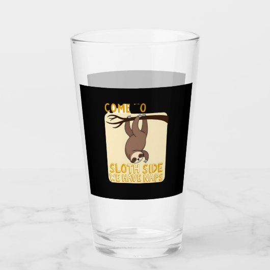 Come To The Sloth Side T-Shirt - Funny Sloth Pun ( Glas (Vorderseite)