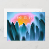 "Come Together" - florale Print Postcard Postkarte (Vorne/Hinten)
