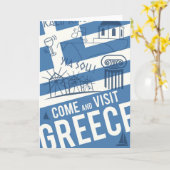 Come Visit Greece Karte (Gelbe Blume)
