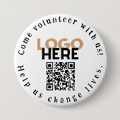 Come Volunteer QR Code Promotion Button Button (Vorderseite)