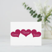 Come Zuhause bald Postkarte (Stehend Vorderseite)