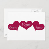 Come Zuhause bald Postkarte (Vorne/Hinten)