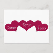 Come Zuhause bald Postkarte (Vorderseite)