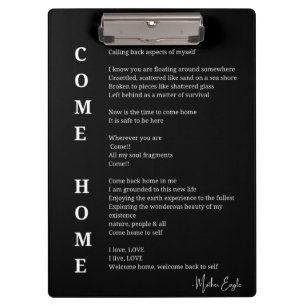 Come Zuhause Soul Inspiration Gedicht Wall Art Pos Klemmbrett
