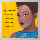 Comeback - Inspirationelles Kunstposter Poster (Vorne)