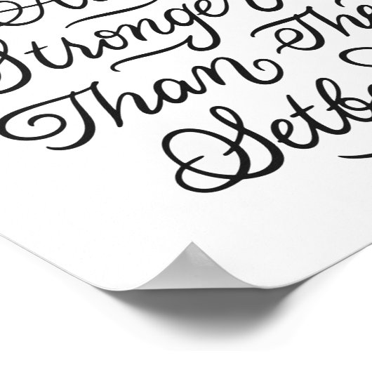 Comeback ist immer stärker als der Rückschlag Poster (Ecke)