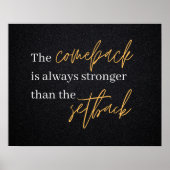 Comeback ist stärker als Rückschlag Poster (Vorne)