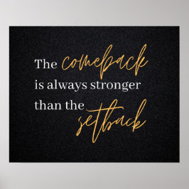 Comeback ist stärker als Rückschlag Poster