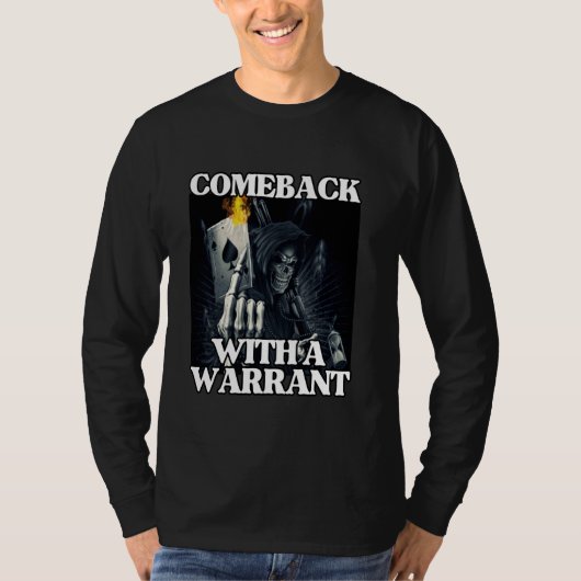 Comeback mit einem Haftbefehl Cool Edgy Hard Skele T-Shirt (Vorderseite)