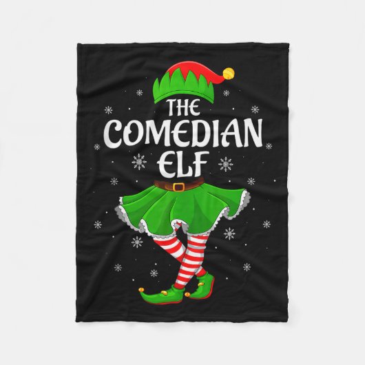 Comedian Elf Christmas Family Girls Women Elf Squa Fleecedecke (Vorderseite)
