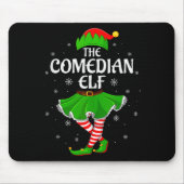 Comedian Elf Christmas Family Girls Women Elf Squa Mousepad (Vorne)