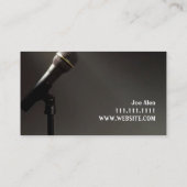 Comedian Entertainment Performer Comedy Theater Visitenkarte (Rückseite)