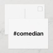 COMEDIAN Hashtag Postkarte (Vorne/Hinten)