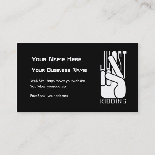 Comedian Just Kidid Business Card Visitenkarte (Vorderseite)