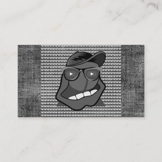 Comedian Stand Up Comic Entertainment Industry B/W Visitenkarte (Vorderseite)