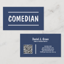 🤡 Comedian stehen für kundenspezifisches QR Blau