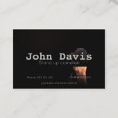 Comedian-Visitenkarte aufstehen Visitenkarte (Rückseite)