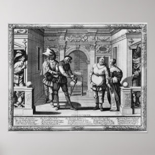 Comedians at the theatre of Hotel de Bourgogne Poster