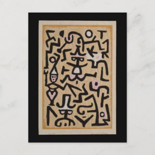 Comedians Handbill Klee Fine Art Postkarte