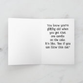 COMEDIC GNOME MACHT IHNEN EINEN ALTERSSPIEL KARTE (Innenseite)