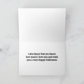 COMEDIC SKELETON W/ LIEBE FÜR SIE AUF HALLOWEE KARTE (Innenseite)