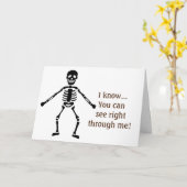 COMEDIC SKELETON W/ LIEBE FÜR SIE AUF HALLOWEE KARTE (Gelbe Blume)