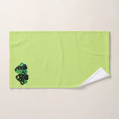Comedy and Tragedy Theater Design Green Badhandtuch Set (Handtuch)