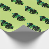 Comedy and Tragedy Theater Design Green Geschenkpapier (Ecke)