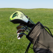 Comedy and Tragedy Theater Design Green Golf Headcover (In SItu)