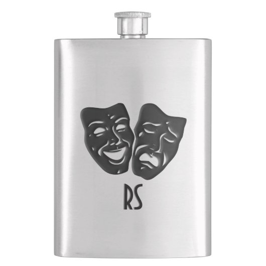 Comedy and Tragedy Theater Monogram Flachmann (Vorderseite)