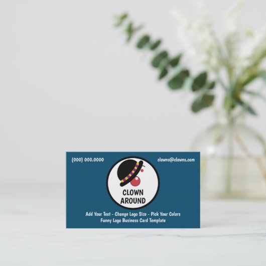 Comedy Logos Clown Visitenkarte (Stehend Vorderseite)