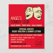 Comedy Mask, Comedian, Comedy Club Werbung Flyer (Vorne)