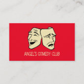 Comedy Masks, Comedian, Comedy Club Visitenkarte (Vorderseite)